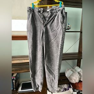 Grey Garage Mom Jeans